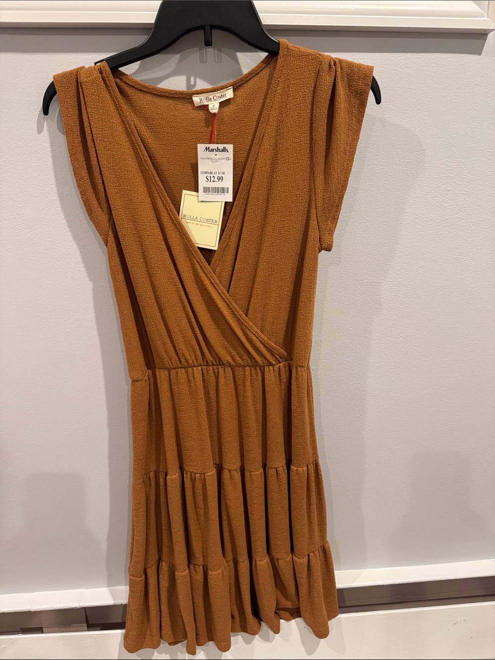 Rolla Coster Tiered Mini Dress in Rust